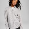 Casual Button-Down Shirts * | And Now This Men'S Mini Check Long-Sleeve Button-Up Shirt