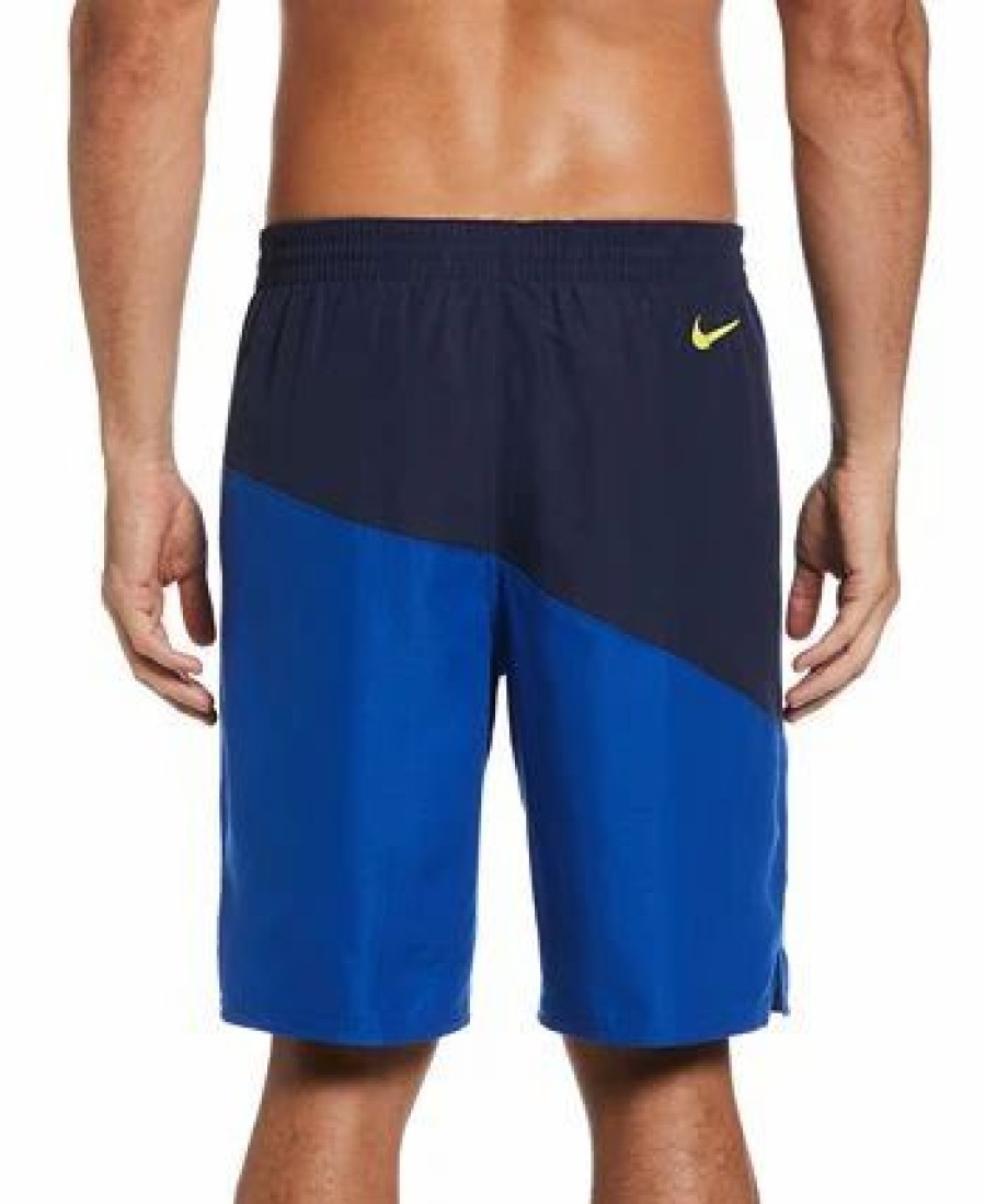 Swimwear * | Nike Men'S Colorblocked Swoosh 9 Volley Shorts