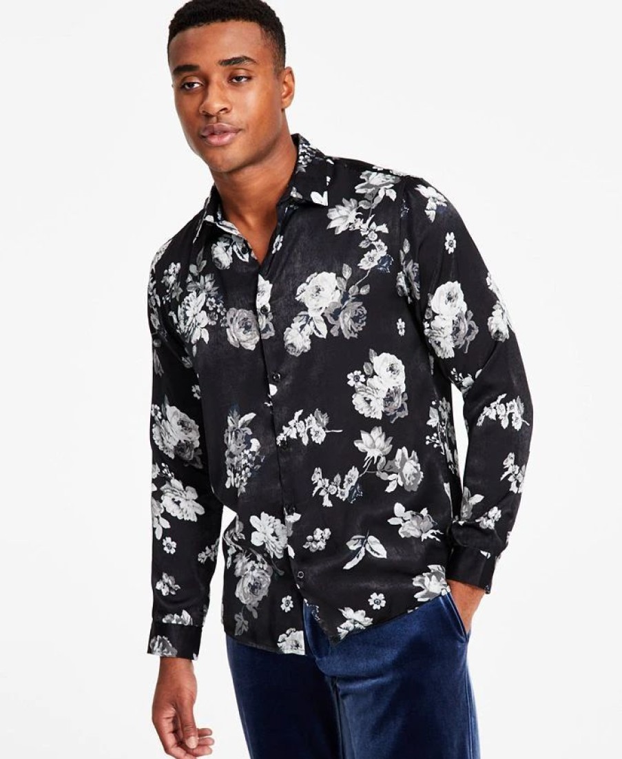 Casual Button-Down Shirts * | Inc International Concepts Men'S Floral Print Long-Sleeve Button-Up Shirt, Created For Macy'S