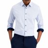 Casual Button-Down Shirts * | Club Room Men'S Dot Stripe Shirt, Created For Macy'S Light Blue Combo