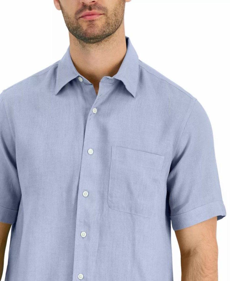 Casual Button-Down Shirts * | Club Room Men'S Linen Shirt, Created For Macy'S