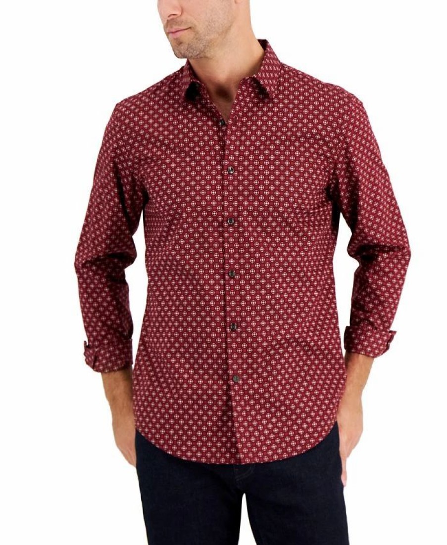 Casual Button-Down Shirts * | Alfani Men'S Utopia Medallion-Print Shirt, Created For Macy'S