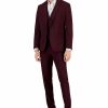 Suits & Tuxedos * | Bar Iii Men'S Slim-Fit Solid Vested Suit Separates, Created For Macy'S Burgundy