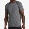 Swimwear * | Nike Men'S Hydroguard Upf 40 Sun Protection Swim Rash Guard Black