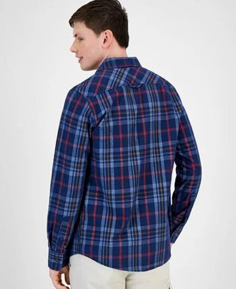 Casual Button-Down Shirts * | Sun + Stone Men'S Mitchell Plaid Shirt, Created For Macy'S