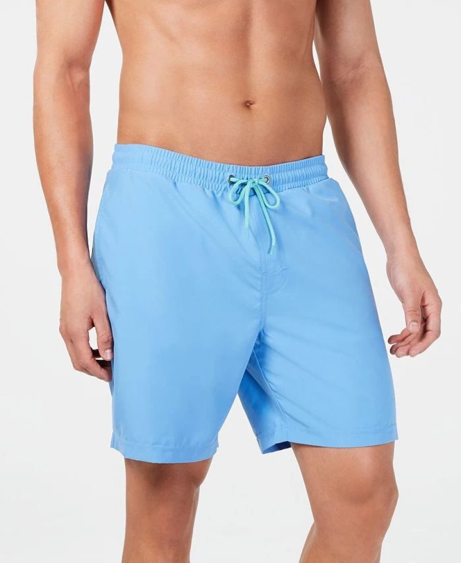 Swimwear * | Club Room Men'S Quick-Dry Performance Solid 7 Swim Trunks, Created For Macy'S