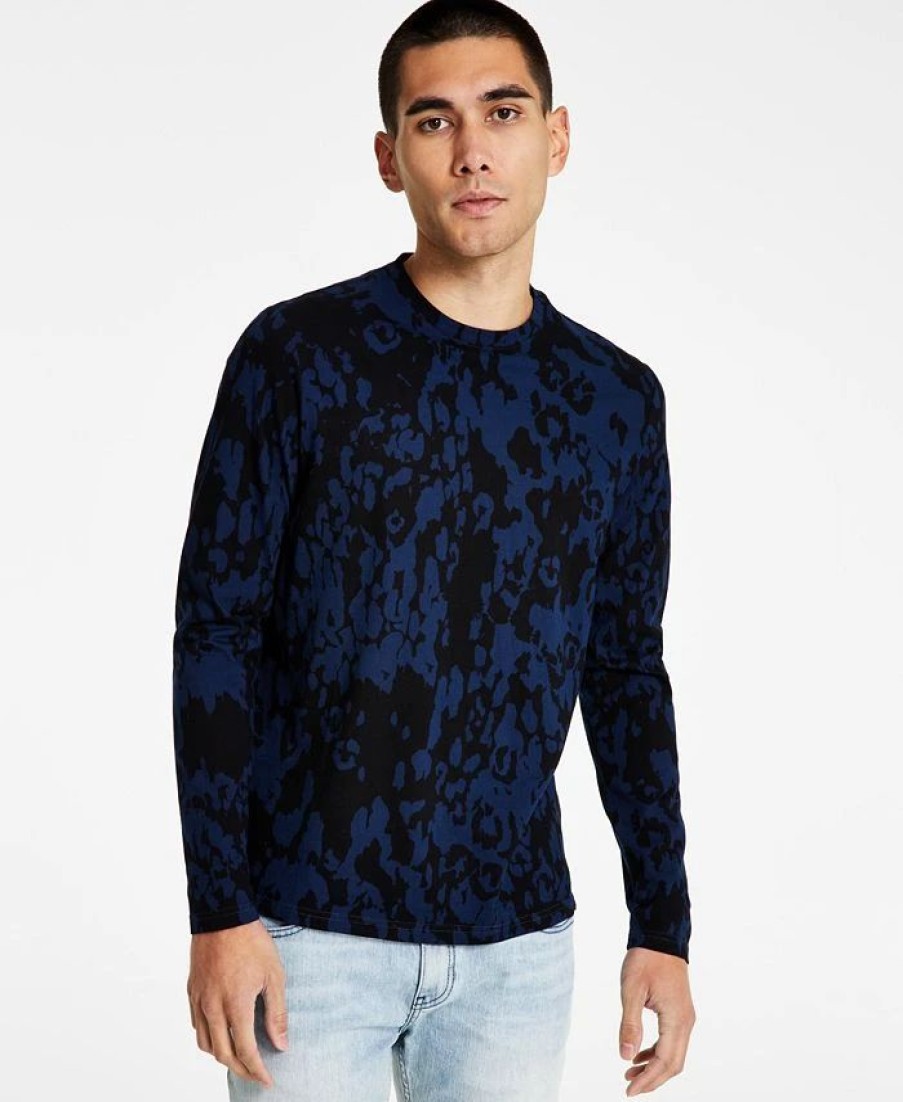 Casual Button-Down Shirts * | Inc International Concepts Men'S Mason Classic-Fit Abstract-Print Long-Sleeve T-Shirt, Created For Macy'S