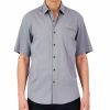 Casual Button-Down Shirts * | Alfani Men'S Short-Sleeve Modern Stretch Dobby Shirt, Created For Macy'S