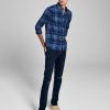 Casual Button-Down Shirts * | And Now This Men'S Plaid Brushed Flannel Shirt