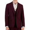 Suits & Tuxedos * | Bar Iii Men'S Slim-Fit Solid Suit Jacket, Created For Macy'S Burgundy