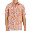 Casual Button-Down Shirts * | Club Room Men'S Theora Garden Check Floral Linen Short-Sleeve Pocket Shirt, Created For Macy'S Karanda Red Combo