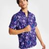 Casual Button-Down Shirts * | Inc International Concepts Men'S Rosco Classic-Fit Floral-Print Button-Down Shirt, Created For Macy'S Deep Purple