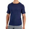 Swimwear * | Club Room Men'S Rashguard Short-Sleeve Shirt, Created For Macy'S Indigo Blue