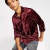 Casual Button-Down Shirts * | Inc International Concepts Men'S Crinkled Velvet Button-Up Long-Sleeve Shirt, Created For Macy'S