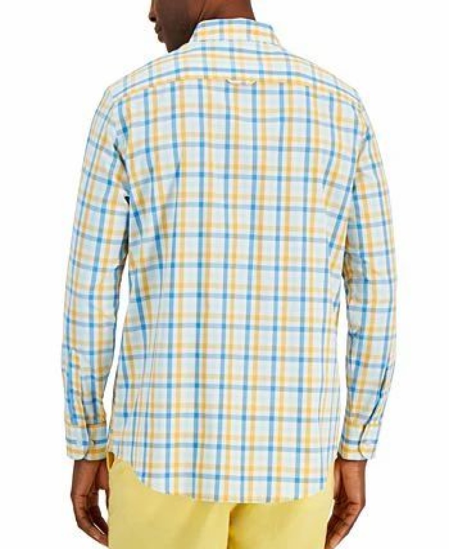 Casual Button-Down Shirts * | Club Room Men'S Performance Plaid Shirt With Pocket, Created For Macy'S