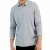 Casual Button-Down Shirts * | Alfani Men'S Classic-Fit Solid Long-Sleeve Polo Shirt, Created For Macy'S