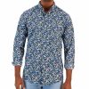 Casual Button-Down Shirts * | Club Room Men'S Rada Classic-Fit Floral-Print Button-Down Poplin Shirt, Created For Macy'S Navy Blue Combo