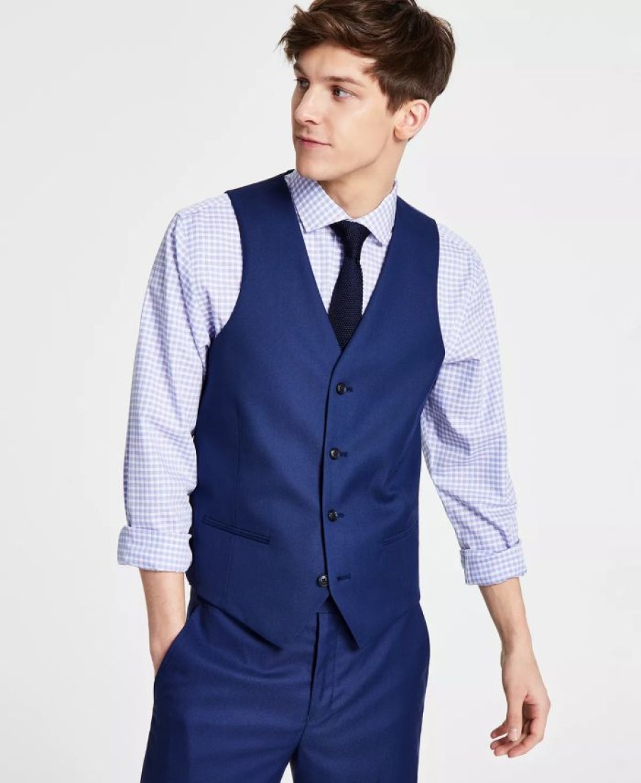 Suits & Tuxedos * | Alfani Men'S Slim-Fit Stretch Solid Suit Vest, Created For Macy'S