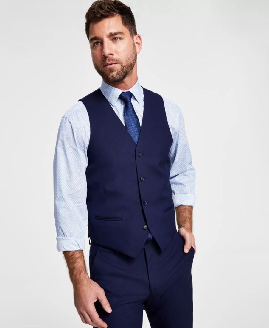 Suits & Tuxedos * | Alfani Men'S Slim-Fit Stretch Solid Suit Vest, Created For Macy'S