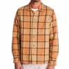 Casual Button-Down Shirts * | Timberland Men'S Plaid Woven Overshirt Antique Bronze Yd