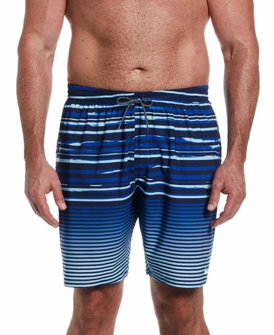 Swimwear * | Nike Men'S Big & Tall Fade Stripe Breaker 9 Swim Trunks