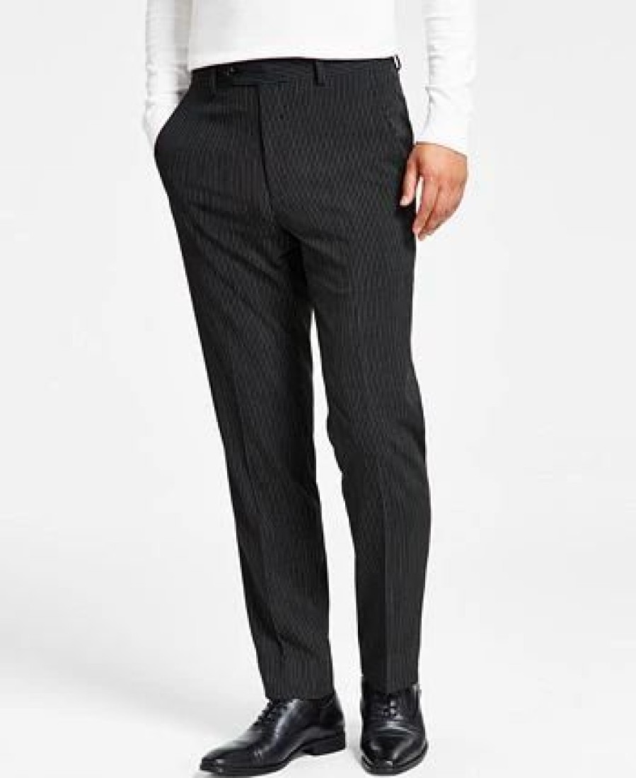 Suits & Tuxedos * | Alfani Men'S Slim-Fit Suit Separate Pants, Created For Macy'S Pinstripe