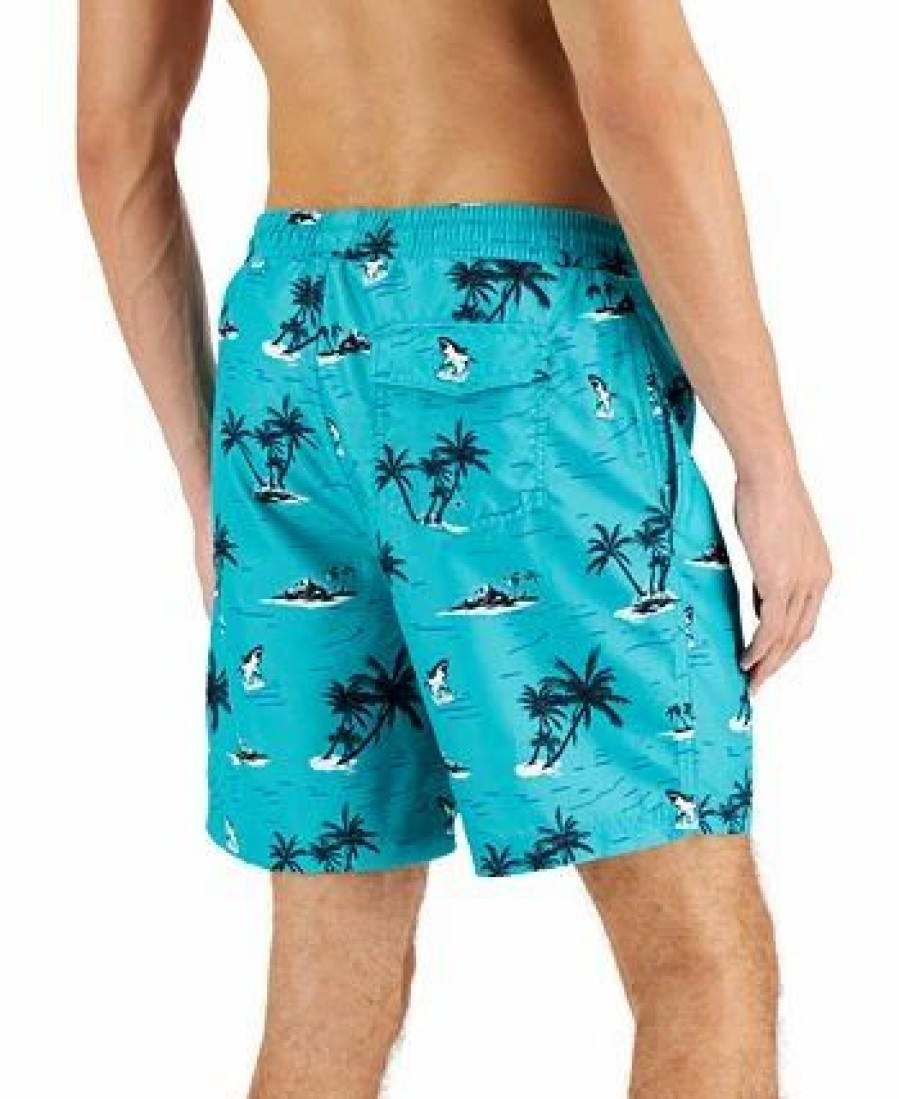 Swimwear * | Club Room Men'S Tropical Swim Trunks, Created For Macy'S