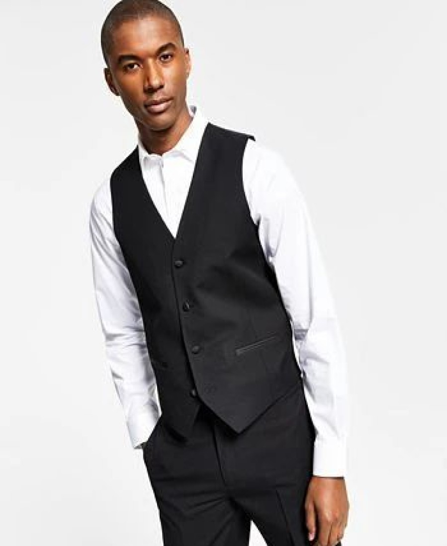 Suits & Tuxedos * | Alfani Men'S Slim-Fit Stretch Tuxedo Vest, Created For Macy'S