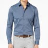 Casual Button-Down Shirts * | Alfani Men'S Stretch Modern Stripe Shirt, Created For Macy'S