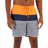 Swimwear * | Club Room Men'S Sporty Stripes 7 Swim Trunks, Created For Macy'S Exotic Orange