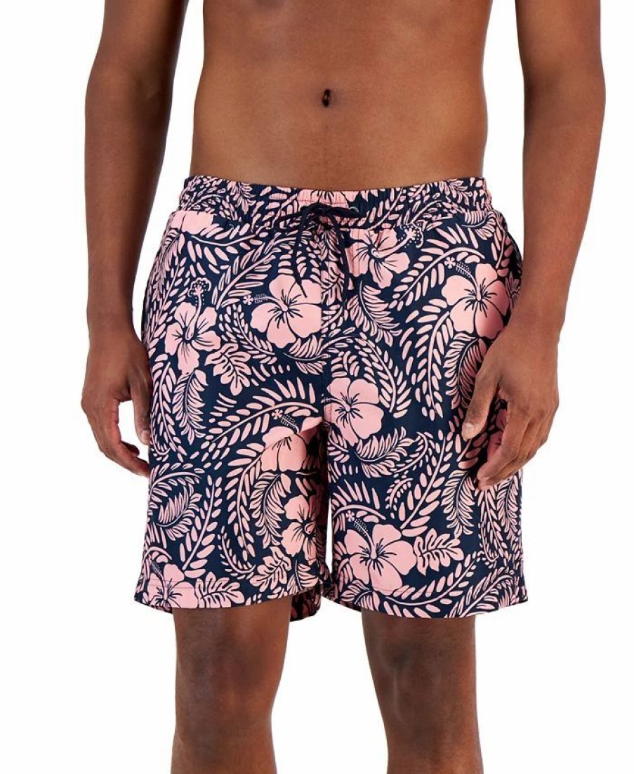 Swimwear * | Club Room Men'S Johnson Swim Trunks, Created For Macy'S