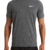 Swimwear * | Nike Men'S Hydroguard Dri-Fit Stretch Upf 40+ Heather Rash Guard