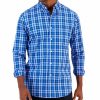 Casual Button-Down Shirts * | Club Room Men'S Andy Classic-Fit Plaid Button-Down Poplin Shirt, Created For Macy'S Med Sapphire